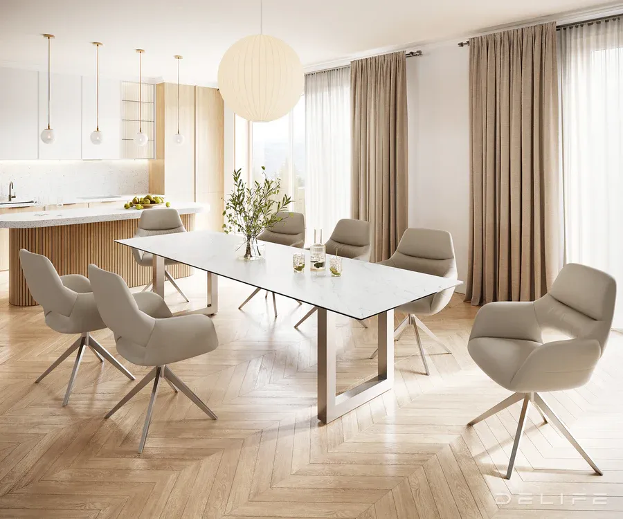 blagovaonski stol edge 300x100cm, materijal: keramika laminam - slika 2