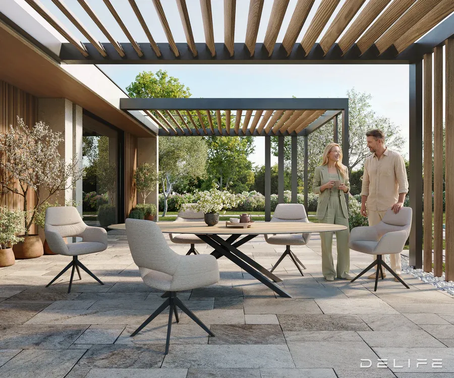 outdoor stol edge oval 280x130cm, materijal: keramika sabbia - slika 2