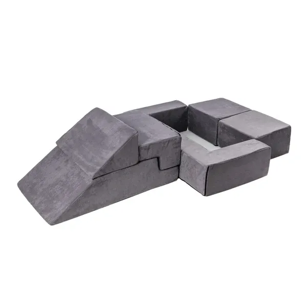 set baršunastih cigli - sivi - slika 6