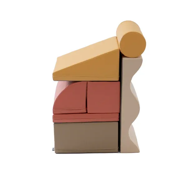 set pjenastih blokova soft play 7 - pastelno ružičasti, discoverer - slika 8