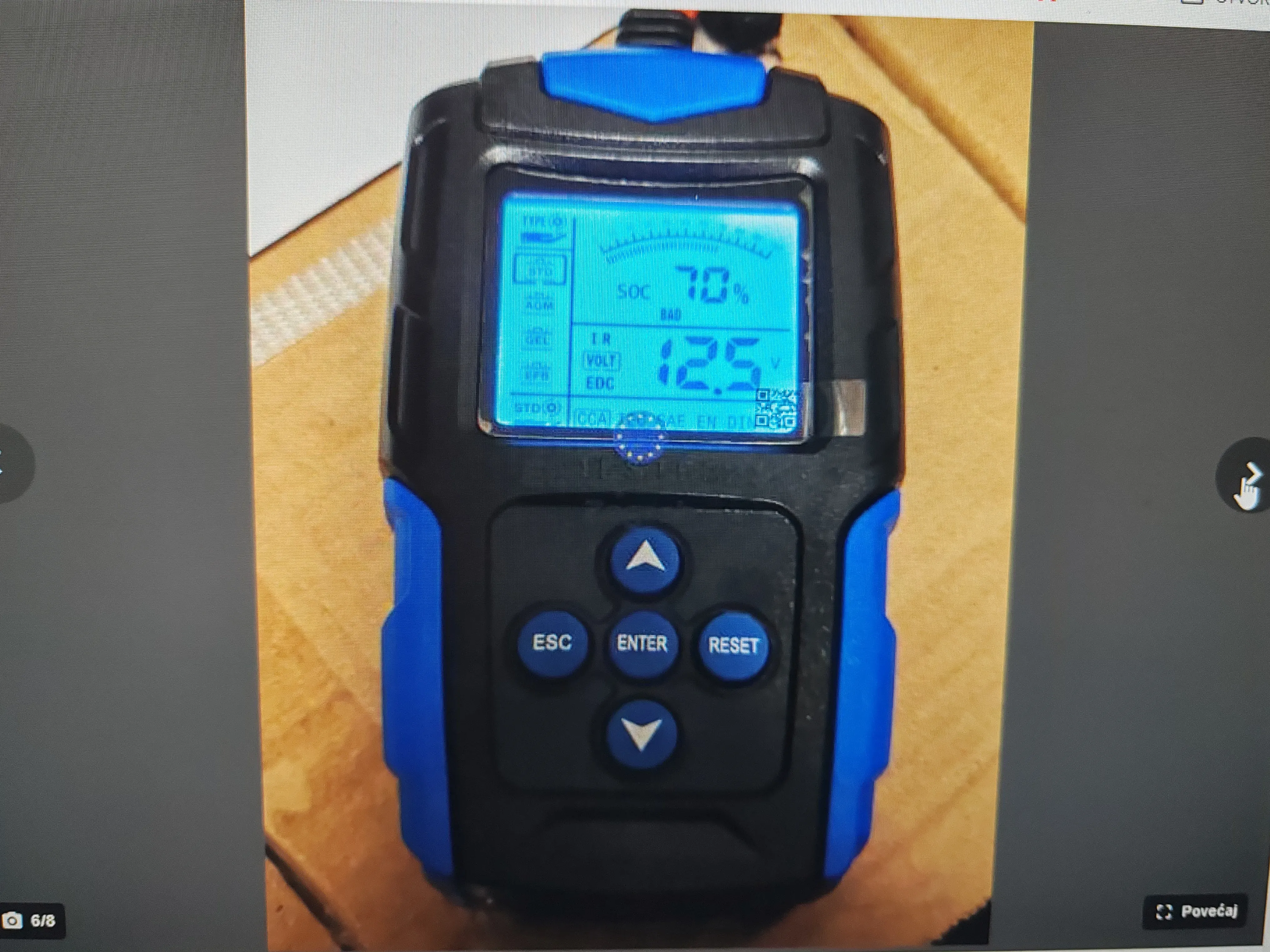 tester akumulatora 12/ 24v 3ah-200ah lcd - slika 3
