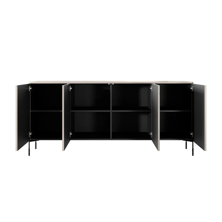 komoda sonatia 200cm, 4 vrata, materijal: mdf - slika 3