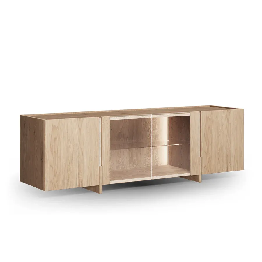 TV Komoda Tivoli 180x46 cm Sa Staklom, Materijal: Mogućnost izbora - Čakovec