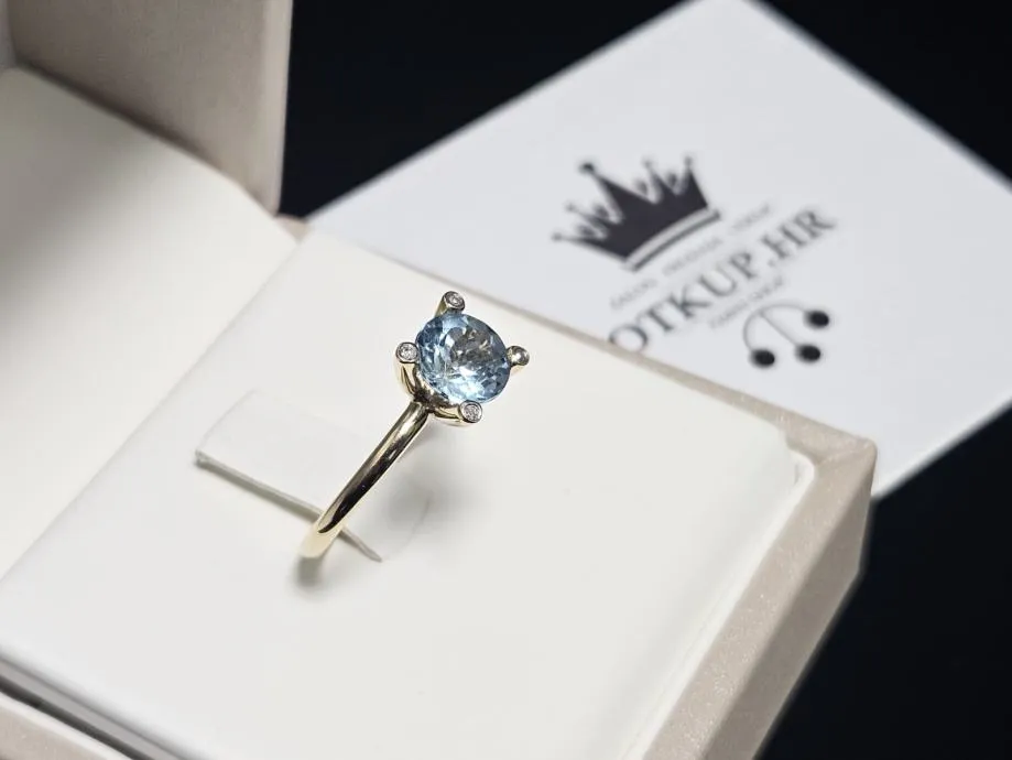 zlatni prsten 14k 3.60g / r1, rate ! - slika 4