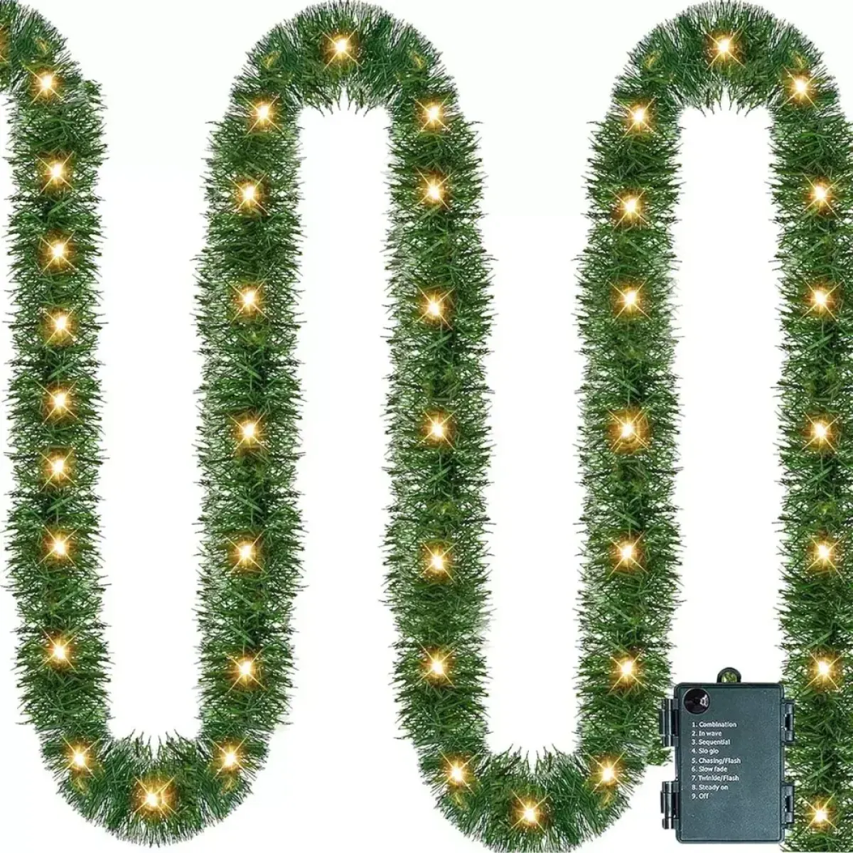 božićna led loza 4,5 m – svjetleća dekoracija za dom, vrata i kamin - slika 6