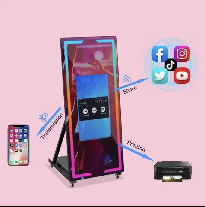 foto booth selfi zrcalo za vjenčanja i svečanosti 45" + printer (opcia - slika 1