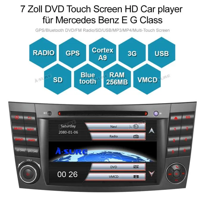 mercedes w211 w219 original radio multimedija + parking kamera - slika 7