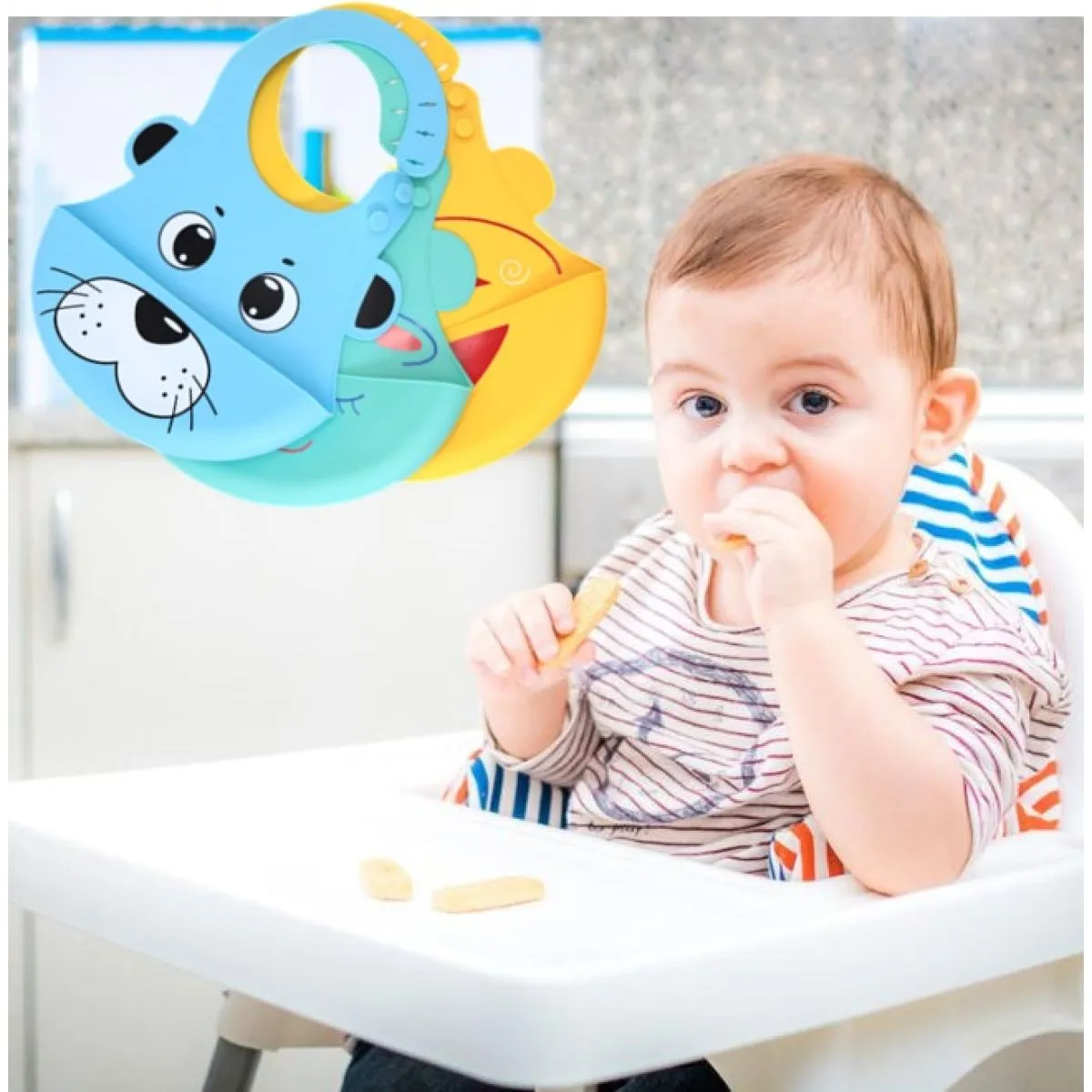 Silikonski slinček za bebe s likom životinja - Zagreb