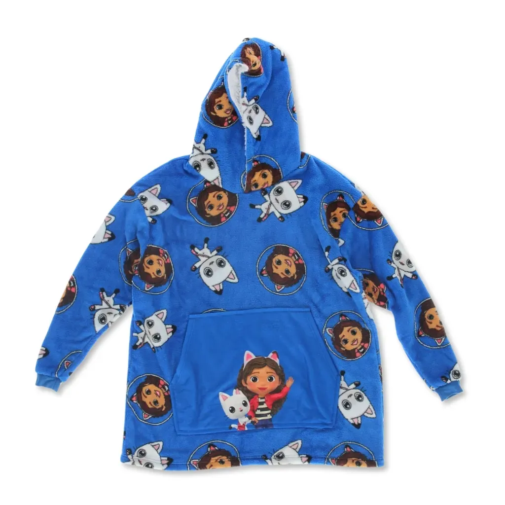 Gabby’s Dollhouse dječja hoodie deka, plava - Zagreb