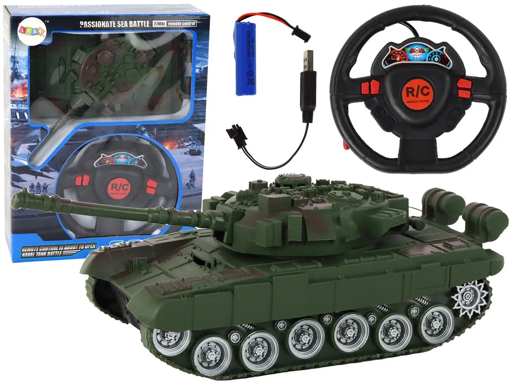 R/C Tank Remote Controlled Lights Sound Green 1:18 27MHz - Mursko Središće