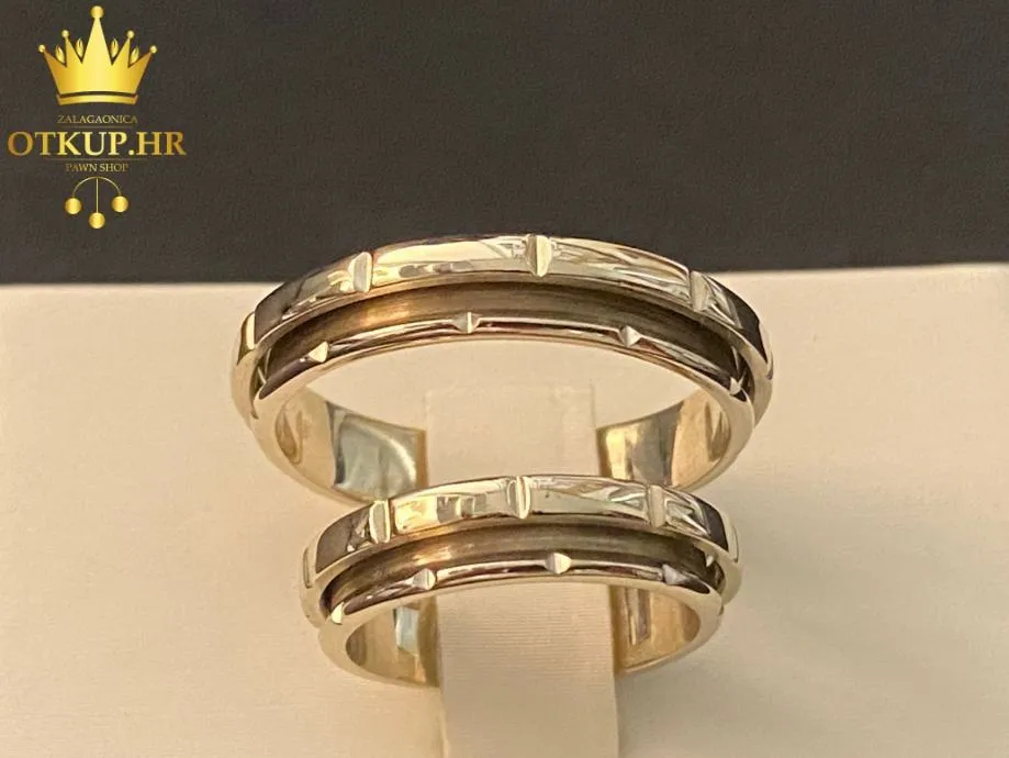 ZLATNO PRSTENJE "ZA NJU I NJEGA" 9,70g 14K / R1, RATE! - Zagreb