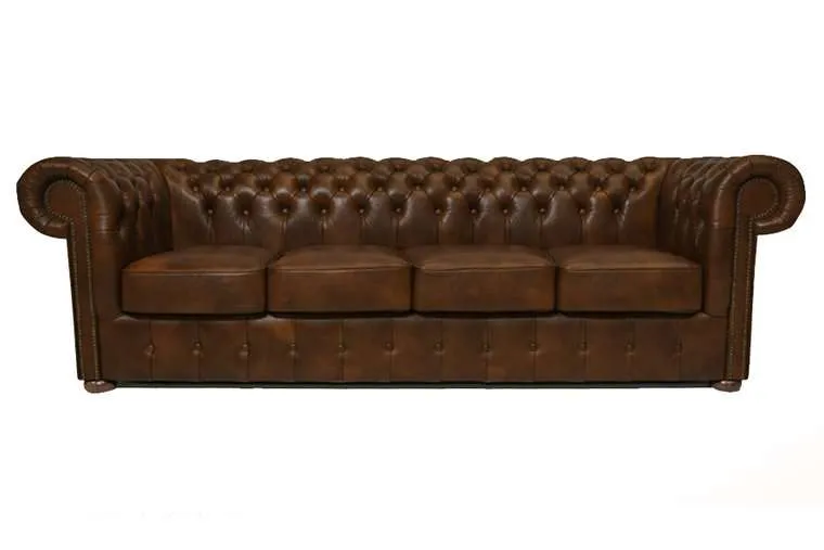 Chesterfield Garnitura Class Leather | 4-sjedišta | Cloudy Brown Light - Ježdovec, Zagreb