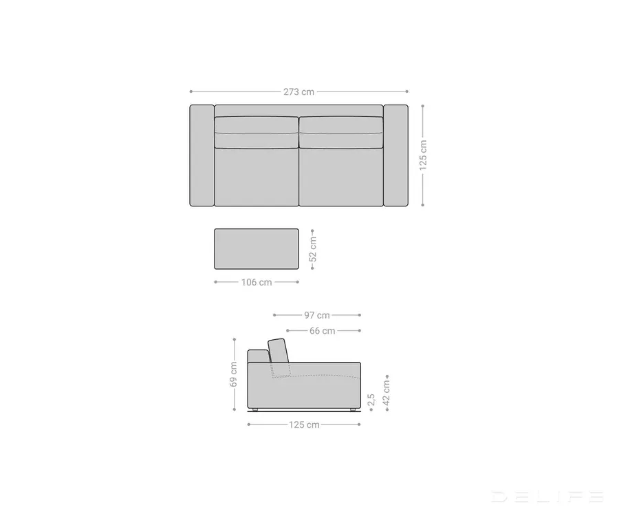 sofa lanzo xl 273x125cm, materijal: imitacija kože - slika 6