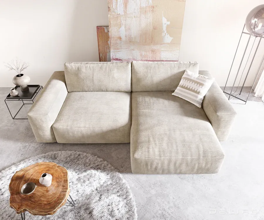 Kutna garnitura Lanzo XL 274x175cm, Materijal: Rebrasta tkanina - Čakovec