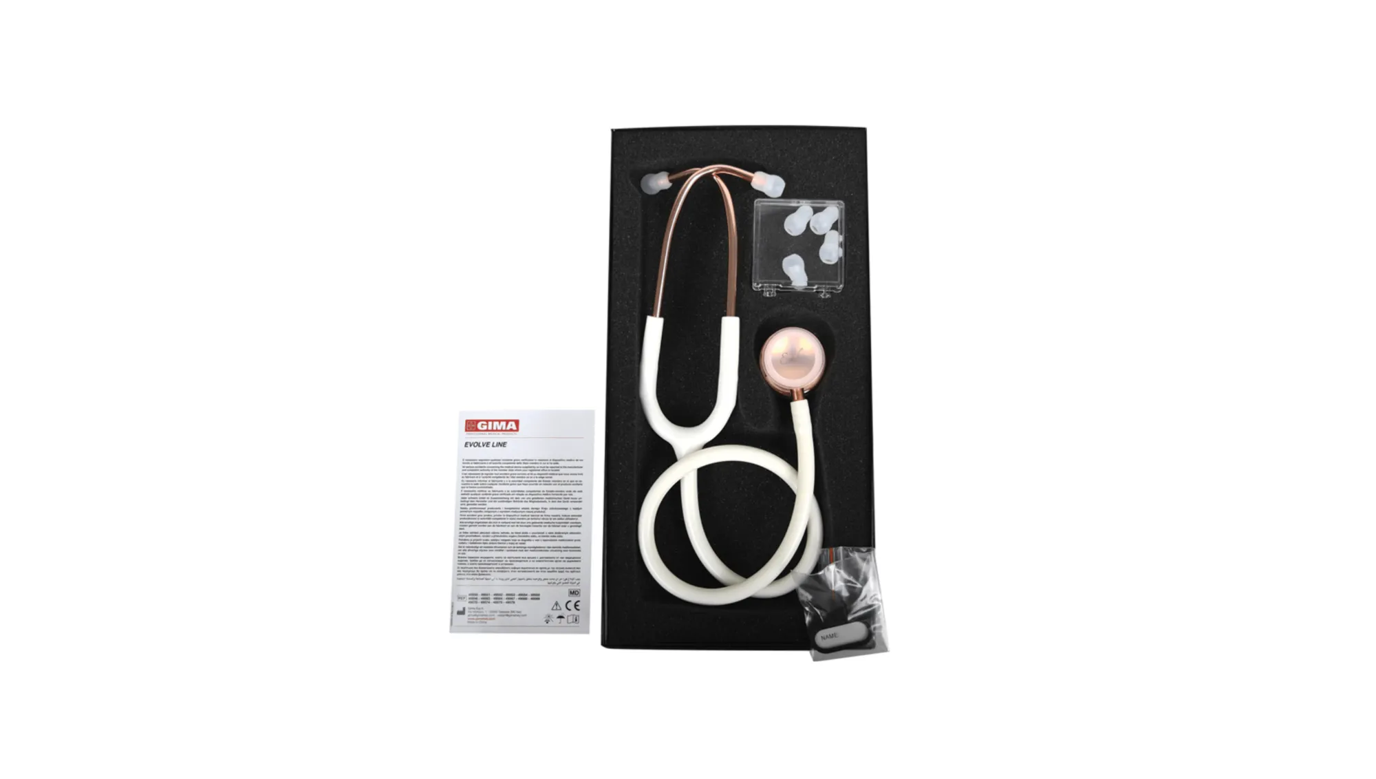 stetoskop s dvostrukom glavom, evolve rose gold - slika 3