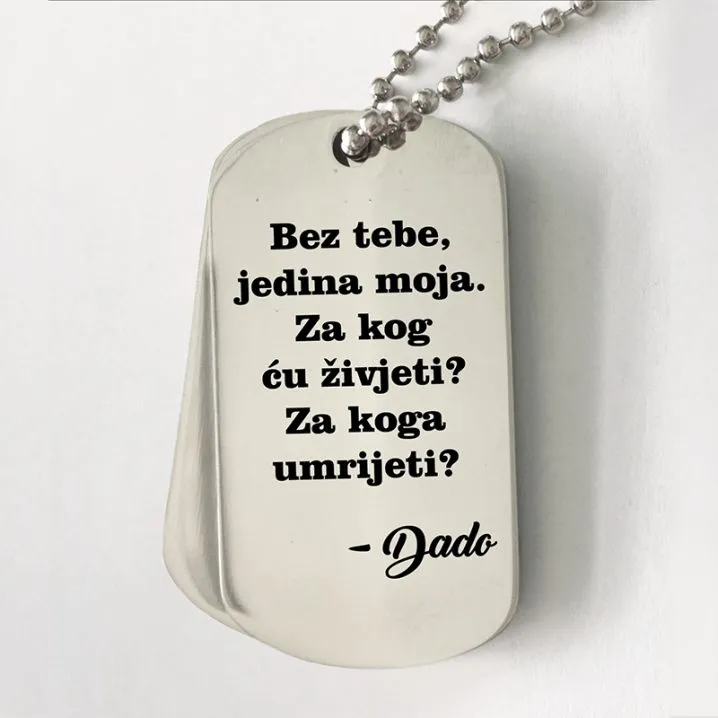 vojna gravirana pločica – tekst po želji - slika 2