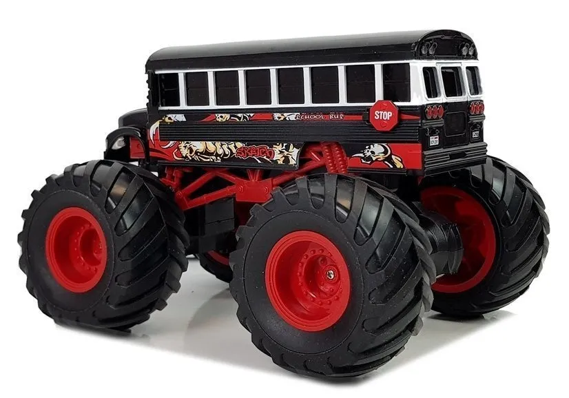 huge wheel remote controlled bus 2.4g sound black - slika 3
