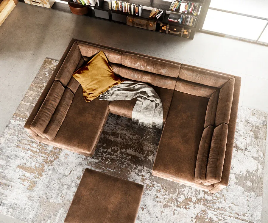 kutna garnitura elio 300x185cm, materijal: imitacija kože - slika 4