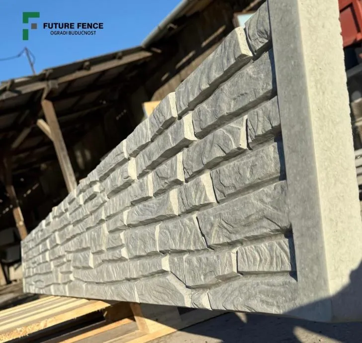 moderni betonski parapet sa kamenom imitacijom – 2d/3d dizajn - slika 3