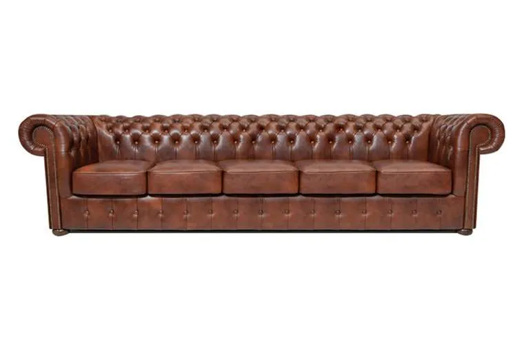 Chesterfield Garnitura Class Leather | 5-sjedišta | Cloudy Brown Old - Ježdovec, Zagreb