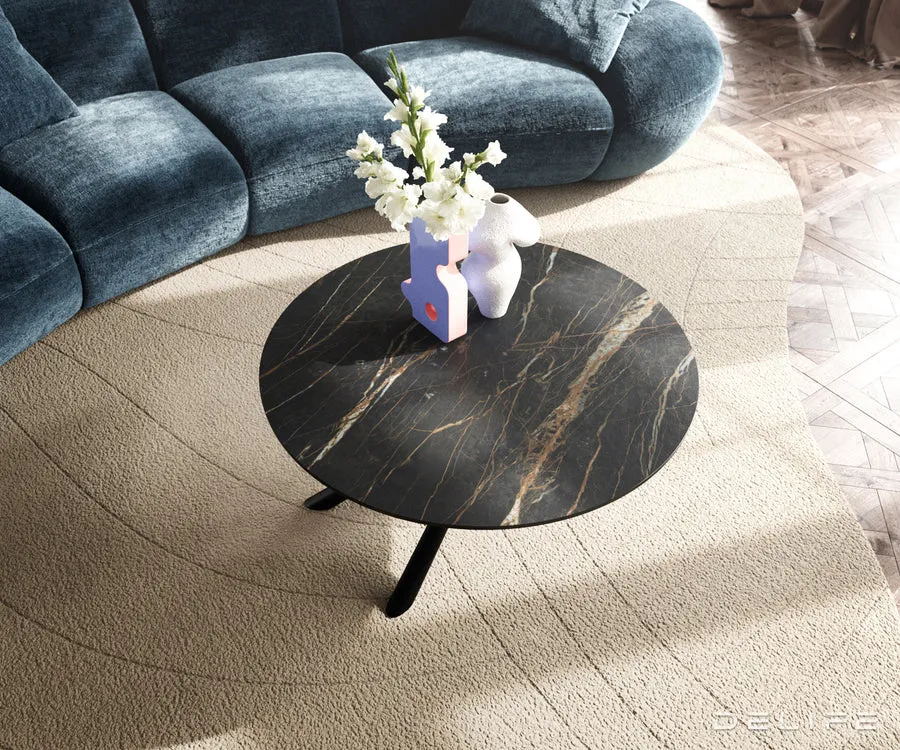 klub stolić edge 90x90cm, materijal: keramika laminam noir desir - slika 4