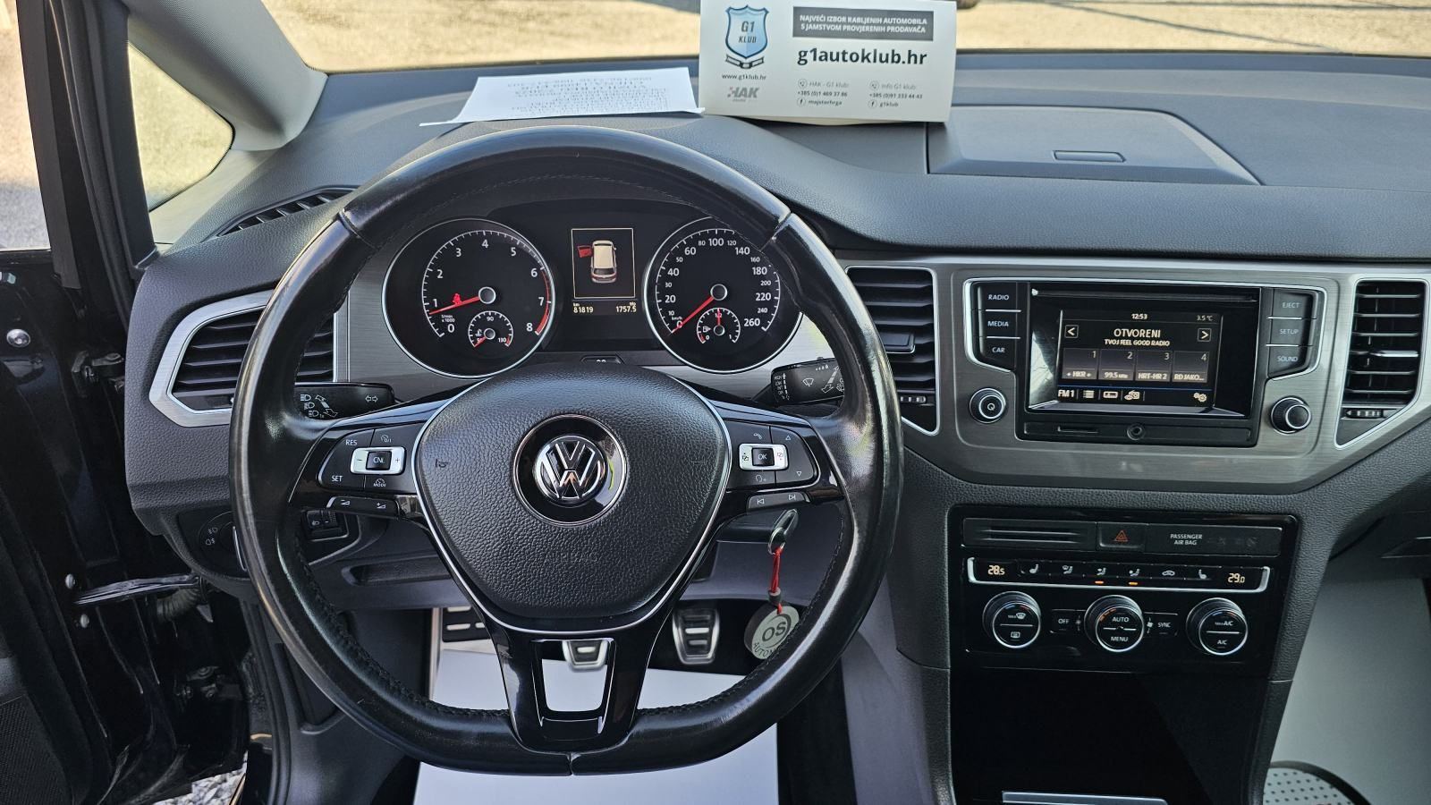 vw golf sportsvan 1.2 tsi climatronic,gr.sj,tempomat,alu,pdc,odličan - slika 11
