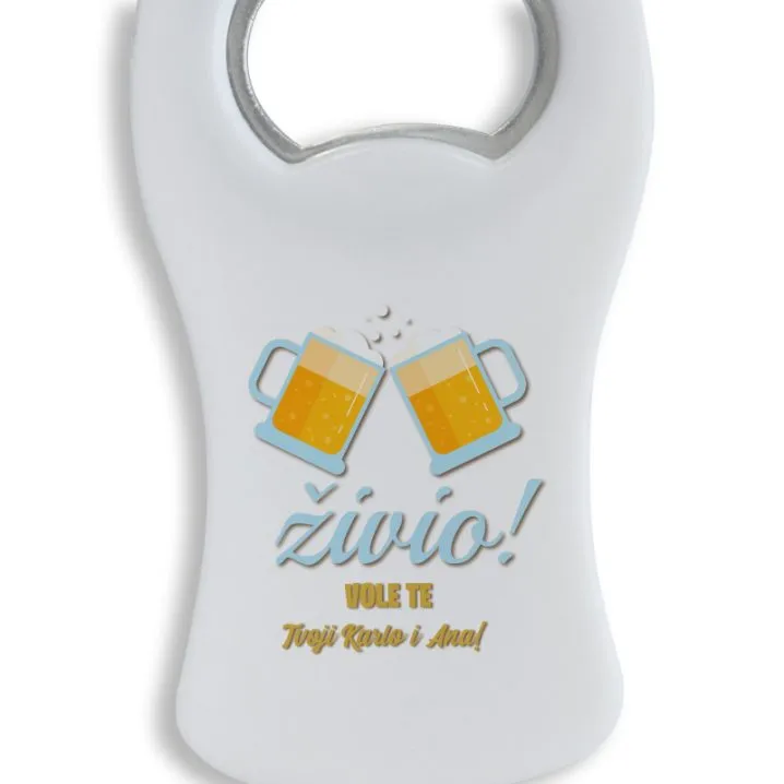personalizirani magnet ili otvarač za pivo – tata kralj! - slika 2
