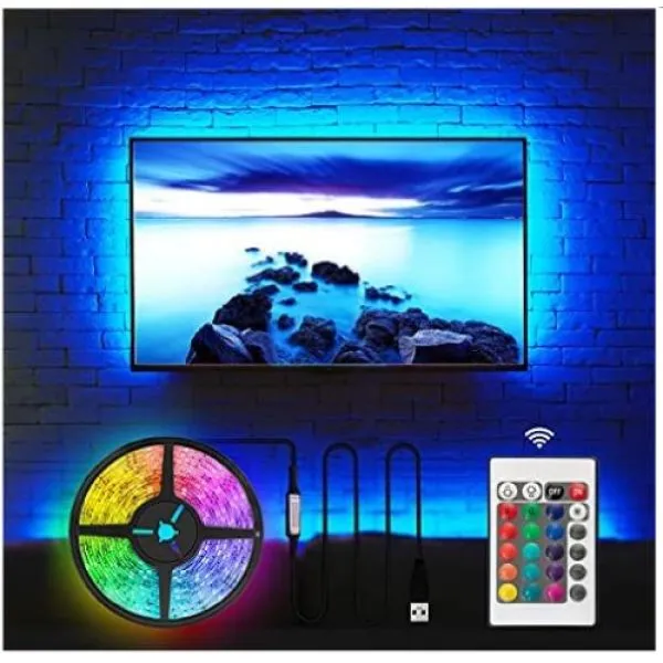 usb led traka 200 cm s daljinskim rgb relax tv - slika 6