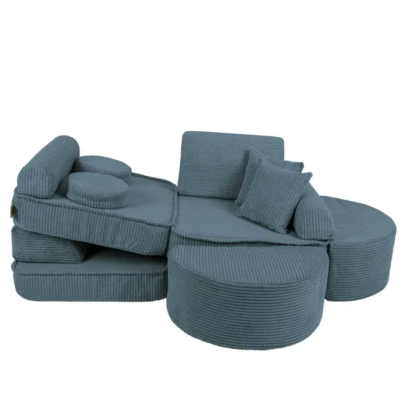 srednja modularna sofa za djecu - estetska tirkizna plus - slika 5