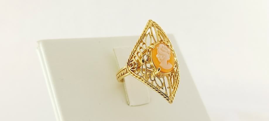 zlatni prsten 14k 3,65g ***do 24 rate*** r1! - slika 4