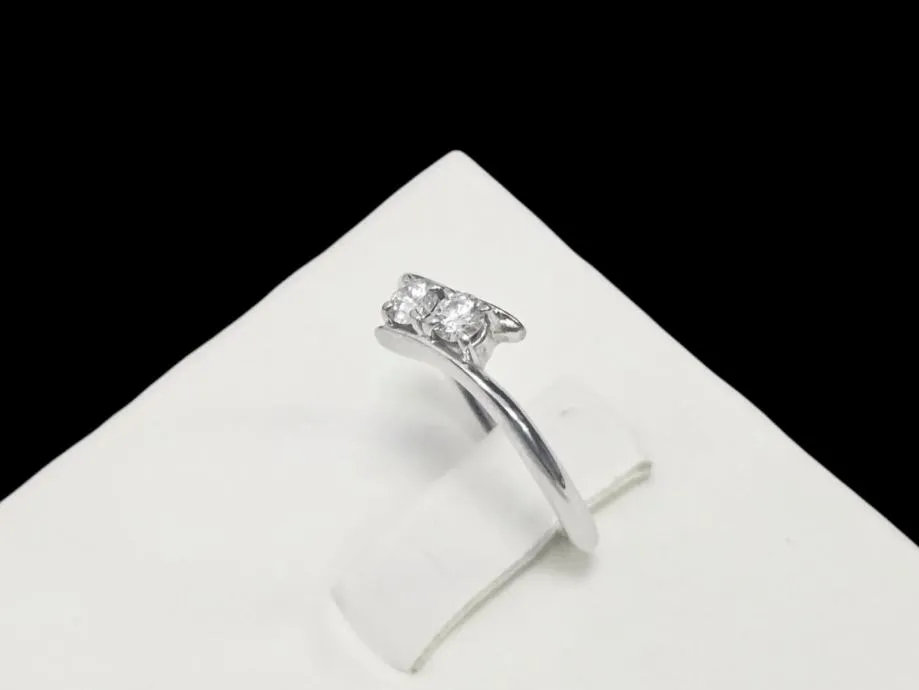 zlatni prsten s dijamantima - 0.16ct - 2.79g .750 (18k) / r1, rate !! - slika 3