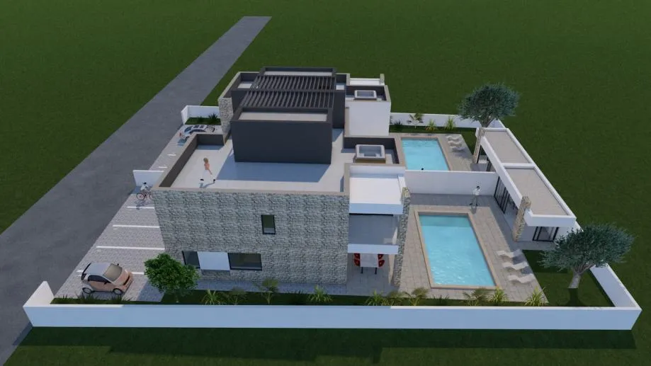 vrsi, zukve, kuća s bazenom (319m2), 300 metara do mora, novogradnja! - slika 4