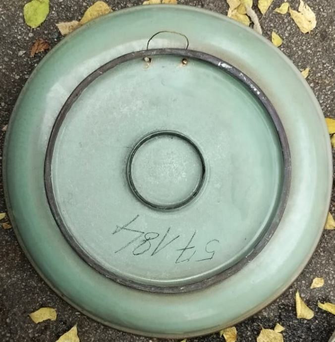 veliki antique dekorativni tanjur - slika 4