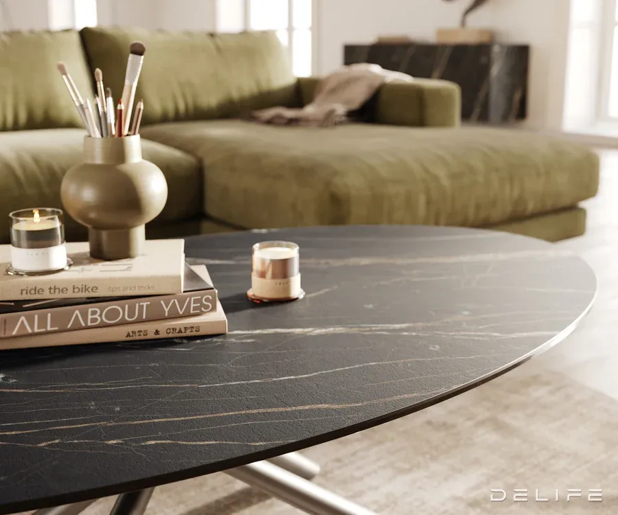 klub stolić edge 140x80cm, materijal: keramika laminam noir desir - slika 6