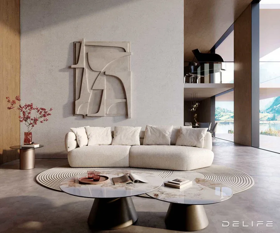sofa roya 320x138cm, materijal: rebrasta tkanina - slika 2