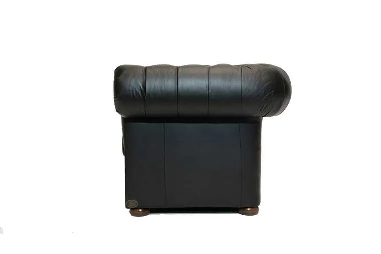 chesterfield garnitura first class leather | 5-sjedišta | shiny black - slika 2