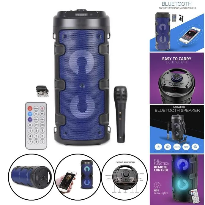 zvučnik + mikrofon+daljinski + fm+usb+aux+mic+micro sd - slika 3