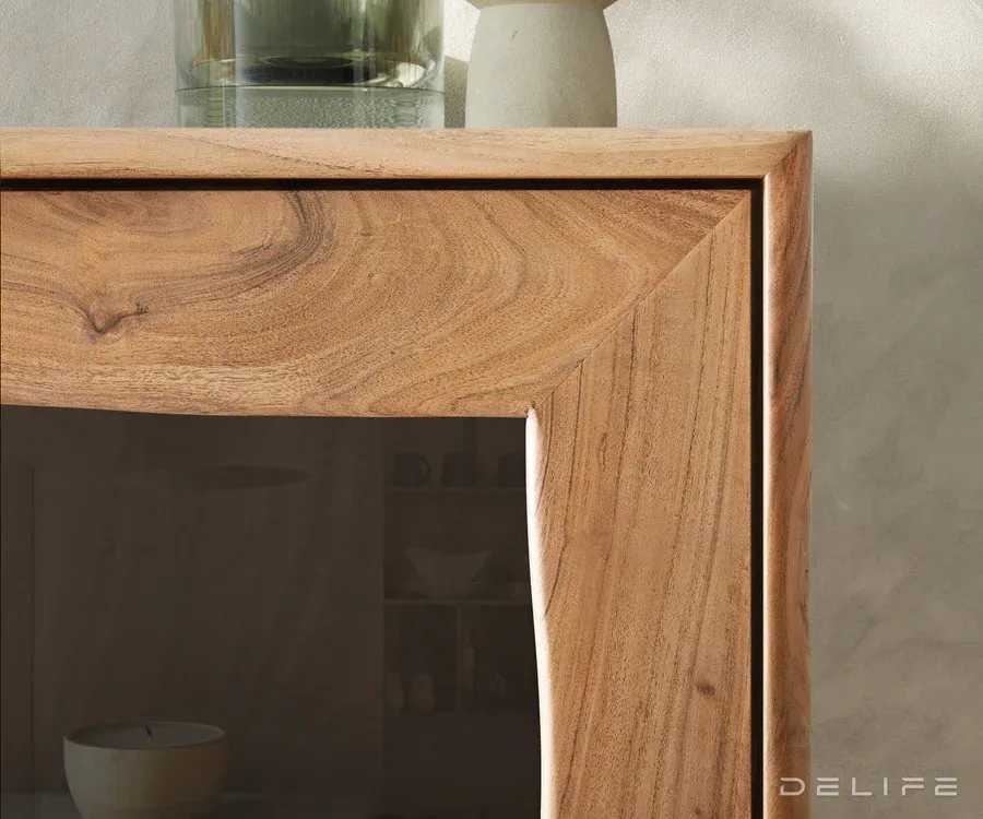vitrina live-edge 120x190cm, materijal: bagrem - slika 7
