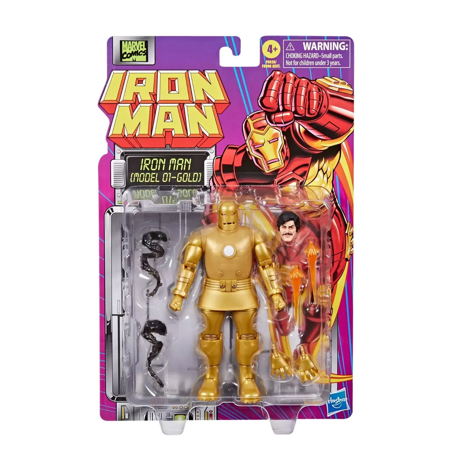 marvel legends series: iron man (model 01 – gold) figura, 15cm - slika 9