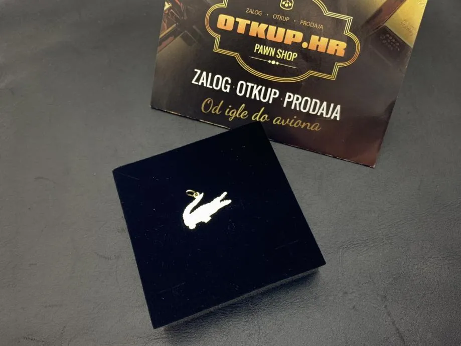 zlatni privjesak "lacoste" 0,86 g (14k) / r1, rate !! - slika 3